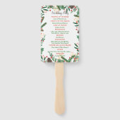 Holly Blätter Berry Christmas | Hochzeitsprogramm Fächer (Rückseite)