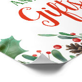 Holly Blätter Berry | Karten und Geschenke für Hoc Poster (Ecke)