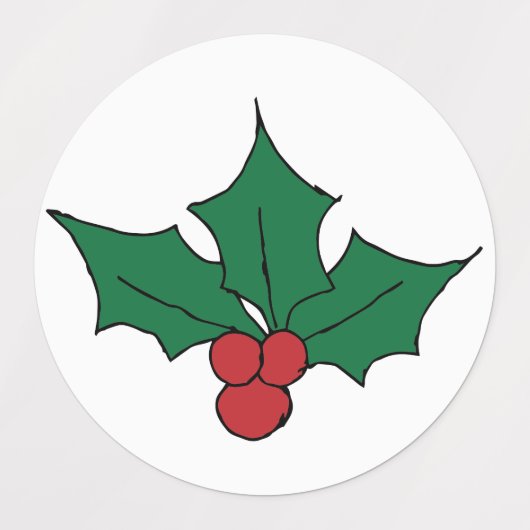 Holly Blätter Clipart Clip Art Holly Blätter Etiketten (Design 1)