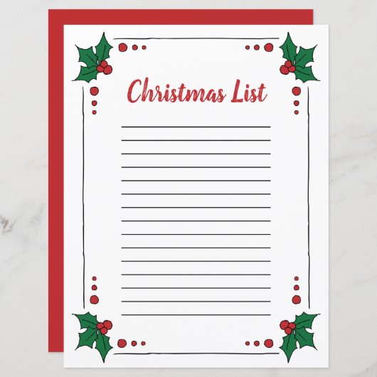 Holly Blätter Clipart Weihnachtsseite Klammer (Vorne/Hinten)