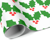 Holly Blätter Geschenkpapier (Rolleneckpunkt)