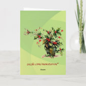 Holly-Blätter-Gruß-/Note-Karte Feiertagskarte (Rückseite)