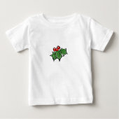 Holly-Blätter, Holly-Beeren, lustige botanische Fe Baby T-shirt (Vorderseite)