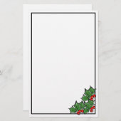 Holly-Blätter, Holly-Beeren, lustige botanische Fe Briefpapier (Vorne/Hinten)