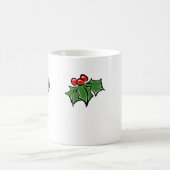 Holly-Blätter, Holly-Beeren, lustige botanische Fe Kaffeetasse (Mittel)