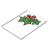 Holly-Blätter, Holly-Beeren, lustige botanische Fe Notizblock (Linke Seite)