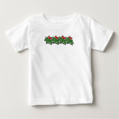 Holly-Blätter, Holly-Beeren, Weihnachtskranz Baby T-shirt (Vorderseite)