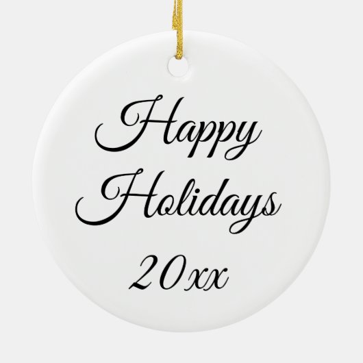 Holly-Blätter, Holly-Beeren, Weihnachtskranz Keramik Ornament (Hinten)