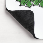 Holly-Blätter, Holly-Beeren, Weihnachtskranz Mousepad (Ecke)