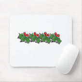 Holly-Blätter, Holly-Beeren, Weihnachtskranz Mousepad (Mit Mouse)