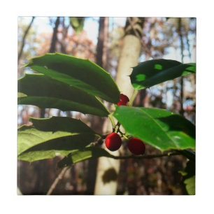 Holly Blätter I Holiday Botanical Fliese