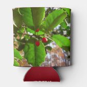 Holly Blätter II Holiday Nature Botanical Dosenkühler (Rückseite)