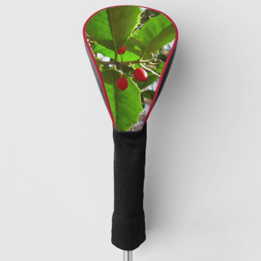 Holly Blätter II Holiday Nature Botanical Golf Headcover (Vorderseite)