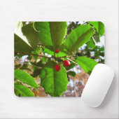 Holly Blätter II Holiday Nature Botanical Mousepad (Mit Mouse)