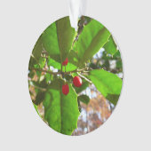 Holly Blätter II Holiday Nature Botanical Ornament (Vorderseite)