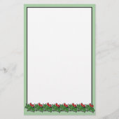 Holly Blätter | Rote Beeren | Feriengeschenk Briefpapier (Vorderseite)