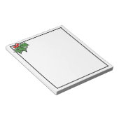 Holly-Blätter und Beeren | Weihnachtsjubeln Notizblock (angewinkelt)