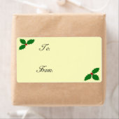 Holly-Blätter und Berries-Geschenketikett (Insitu)