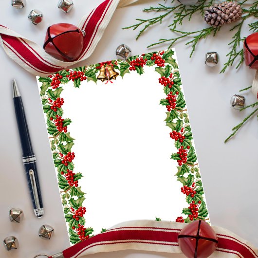 Holly Blätter und Berries Weihnachtsgeschichten