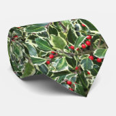 Holly Blätter und Red Berries Holiday Krawatte (Gerollt)