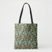 Holly Blätter und Red Berries Pattern Urlaub Tasche (Vorderseite)