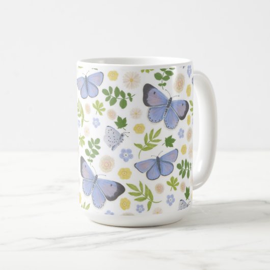 Holly Blue Butterfly Kaffeetasse (VorderseiteRechts)