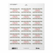 Holly Border Address Label Adressaufkleber (Vorne)