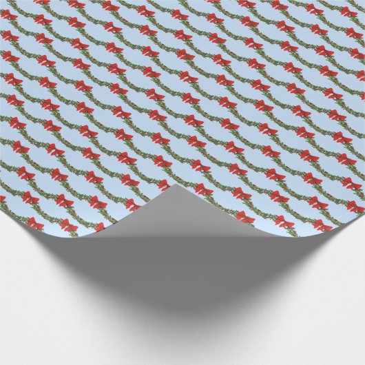 Holly Boughs Wrapping Paper Geschenkpapier (Ecke)