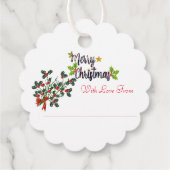 Holly Branch-Geschenk-Tag Geschenkanhänger (Rückseite)