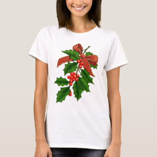 Holly Branch und Bow T-Shirt