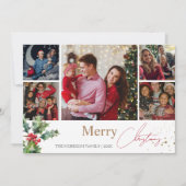 Holly Branches 5 Foto Collage Weihnachten (Vorderseite)