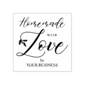 Holly Branches Custom Homemade mit Liebe Typografi Gummistempel (Prägung)