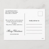 Holly Branches ein Foto Feiertagspostkarte (Rückseite)