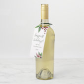 Holly Branches - Flasche Flaschenanhänger (Angewinkelt)