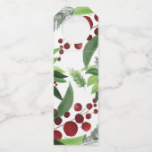 Holly Branches - Flasche Flaschenanhänger (Rückseite)
