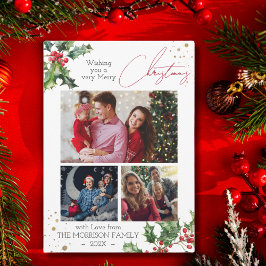 Holly Branches Foto sammelt Weihnachten