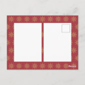 Holly Branches Frohe Weihnachten 6 Foto Collage Postkarte (Rückseite)