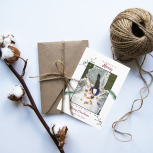 Holly Branches Newlyweds 1. Weihnachtsfeier Feiertagskarte