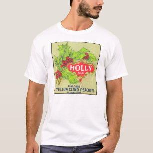 Holly Brand Pfirsiche Vintage Obstkistenetikett T-Shirt