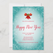 Holly Brries und Bow Einladung (Vorderseite)