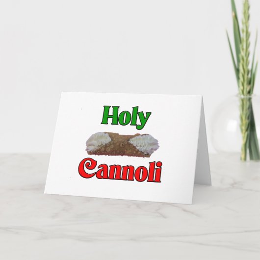 Holly Cannoli Feiertagskarte (Vorderseite)