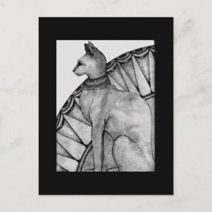 Holly Cat Postcard Postkarte