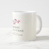 Holly cherry fröhlicher Weihnachtsname personalisi Jumbo-Tasse (Vorderseite Rechts)