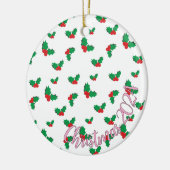 Holly Christmas 2024 Baum-Ornament PINK Keramik Ornament (Links)