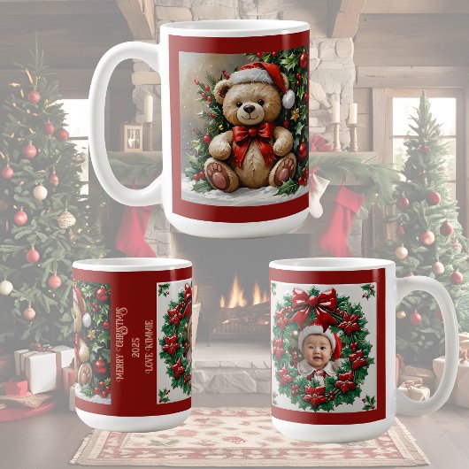 Holly Christmas Bear Kaffeetasse