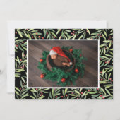 Holly Christmas Foto Feiertagskarte (Vorderseite)