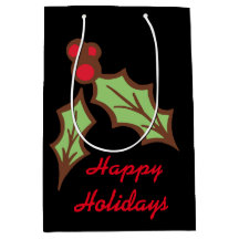 Holly Christmas Holiday Geschenktasche