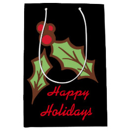 Holly Christmas Holiday Geschenktasche Kleine Geschenktüte