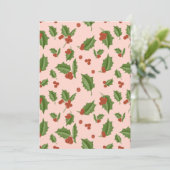 Holly Christmas Party Invitation Einladung (Stehend Vorderseite)