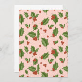 Holly Christmas Party Invitation Einladung (Vorne/Hinten)